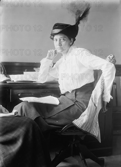 Mrs. Medill McCormick, (Ruth Hanna), at Desk, 1914. Creator: Harris & Ewing.