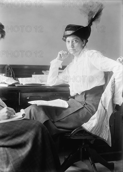 Mrs. Medill McCormick, (Ruth Hanna), at Desk, 1914. Creator: Harris & Ewing.