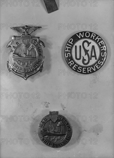 Medals, Decorations, Etc. - Army Medals, 1917. Creator: Harris & Ewing.