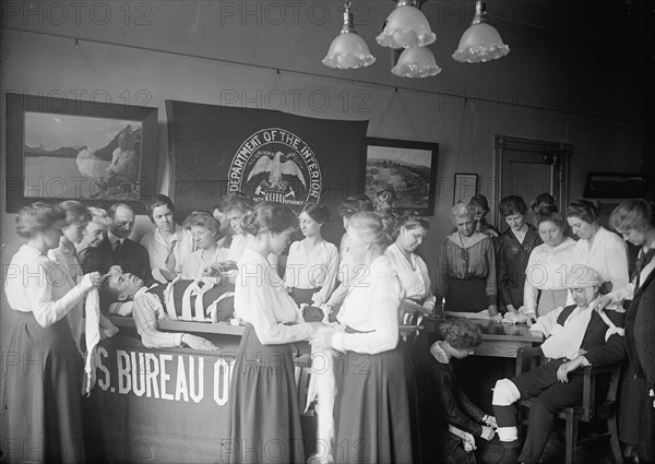 Bureau Of Mines, Mine Rescue Methods, 1917. Creator: Harris & Ewing.