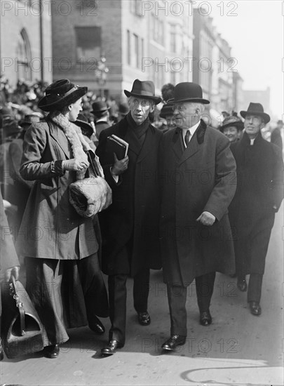 The Rev. Dr. G. Campbell Morgan of England - Center, 1914. Creator: Harris & Ewing.