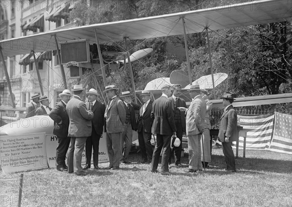 National Aero Coast Patrol Commn. - Curtiss Hydroaeroplane or Flying Boat Exhibited..., 1917. Creator: Harris & Ewing.