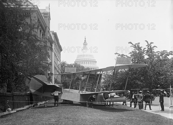 National Aero Coast Patrol Commn. - Curtiss Hydroaeroplane or Flying Boat Exhibited..., 1917. Creator: Harris & Ewing.