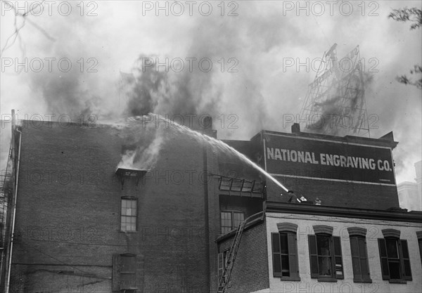 National Engraving Co. Washington, D.C. - Fire, 1917. Creator: Harris & Ewing.