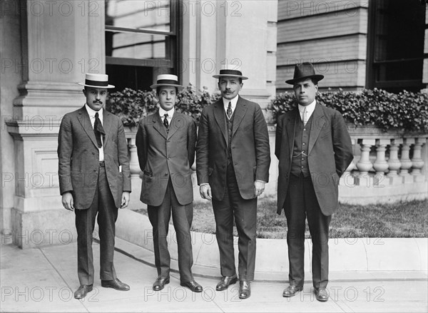 L.A. Peredo of Mexico, Jose Vasconcelos; Jose Urquide; Rafael Zubiran; Peredo, 1914. Creator: Harris & Ewing.