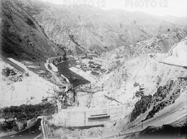 Bureau of Reclamation - Arrowcock [sic] Dam, Boise, Idaho; Showing Tunnel..., 1912. Creator: Harris & Ewing.