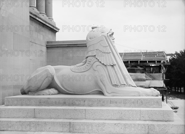 Scottish Rite Temple - Sphinx, 1915. Creator: Harris & Ewing.