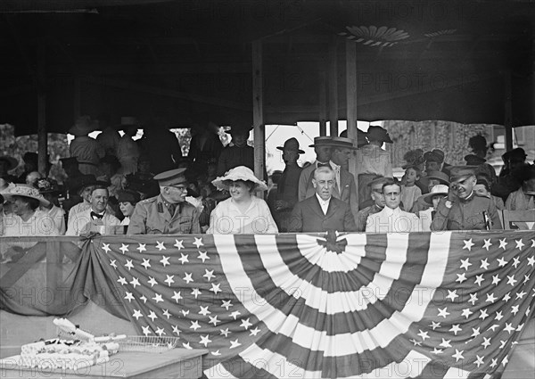 Woodrow Wilson On Reviewing Stand, 1917 or 1918. Creator: Unknown.