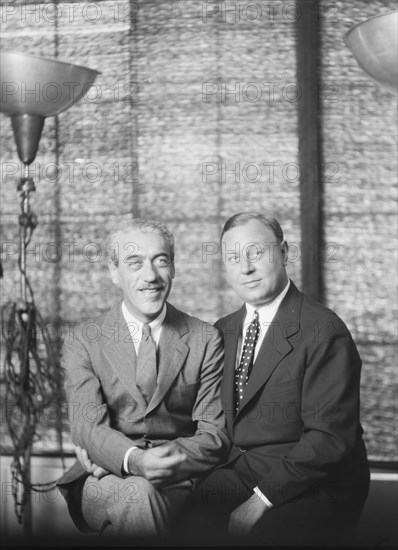 Jannings, Emil, Mr., and Mr. Mauritz Stiller, portrait photograph, 1927 Creator: Arnold Genthe.