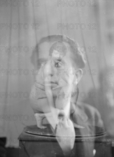 Bauman, Raymond, and Anita Zahn, double exposure portrait photograph, 1932 Feb. 21. Creator: Arnold Genthe.