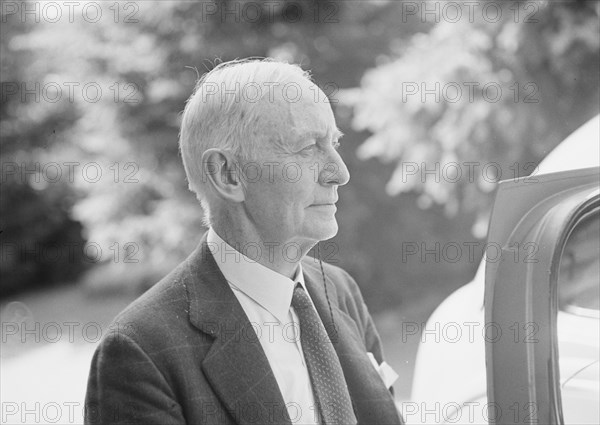 Timken, W.R., Mr., portrait photograph, 1938 July. Creator: Arnold Genthe.