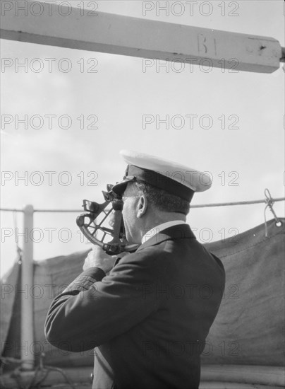 Vourekas, Captain, on his ship, 1929 Creator: Arnold Genthe.