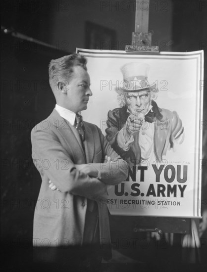 Flagg, Montgomery, Mr., portrait photograph, between 1917 and 1921. Creator: Arnold Genthe.