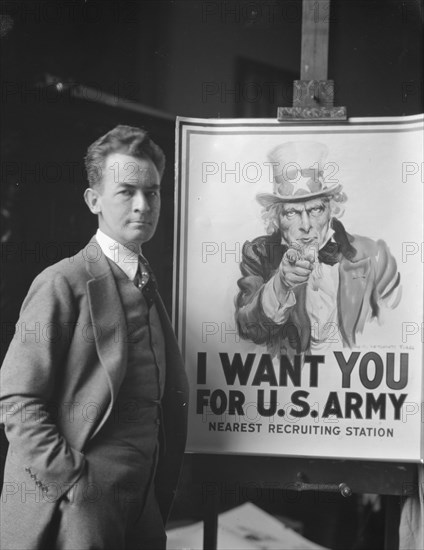 Flagg, Montgomery, Mr., portrait photograph, between 1917 and 1921. Creator: Arnold Genthe.