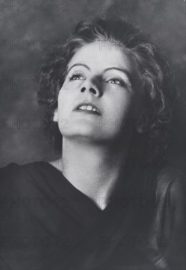 Portrait photograph of Greta Garbo, 1925 July. Creator: Arnold Genthe.