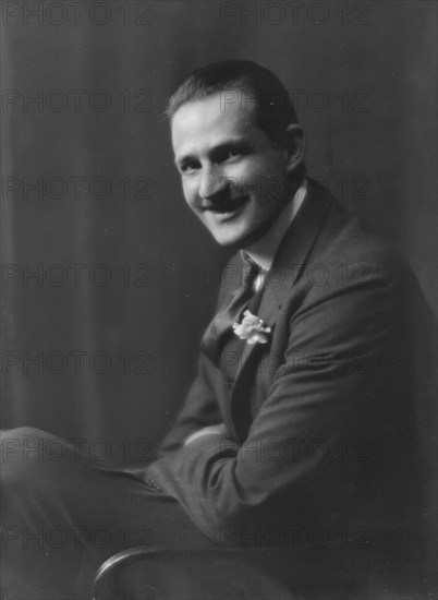 Stallforth, F., Mr., portrait photograph, 1916. Creator: Arnold Genthe.