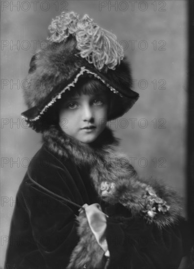 Unidentified girl, possibly daughter of Mrs. Newton McGovern, portrait photograph, 1913?. Creator: Arnold Genthe.