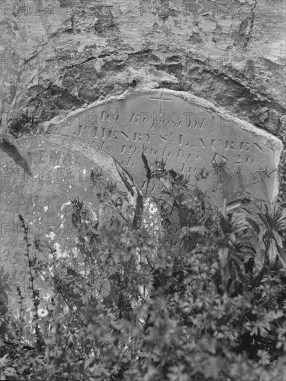 Wall tomb in the St. Louis Cemetery, New Orleans, between 1920 and 1926. Creator: Arnold Genthe.