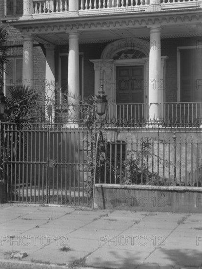 Ground floor of a multi-story house, [Miles Brewton House, 27 King Street], Charleston..., c1920-26. Creator: Arnold Genthe.