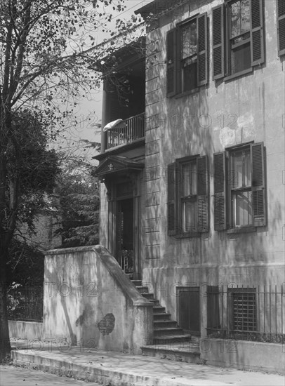 Multi-story house, [William Rhett house, 54 Hasell Street], Charleston, South Carolina, c1920-1926. Creator: Arnold Genthe.