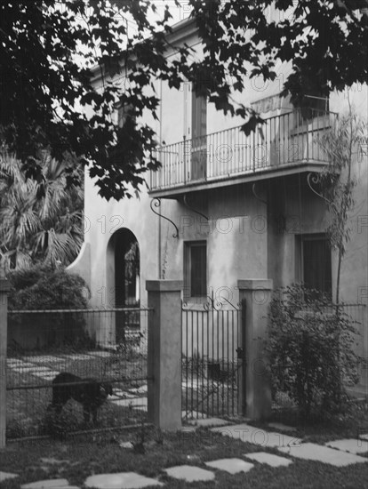 Two-story house, New Orleans or Charleston, South Carolina, between 1920 and 1926. Creator: Arnold Genthe.