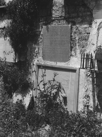 Wall tombs of the old St. Louis Cemetery, New Orleans, between 1920 and 1926. Creator: Arnold Genthe.