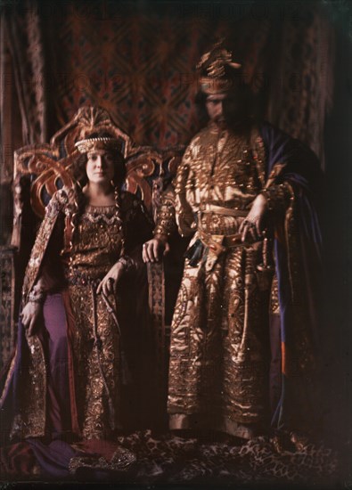 Julia Marlowe and Edward H. Southern in Macbeth, between 1906 and 1913. Creator: Arnold Genthe.