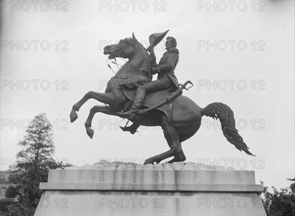 Andrew Jackson - Equestrian statues in Washington, D.C., between 1911 and 1942. Creator: Arnold Genthe.