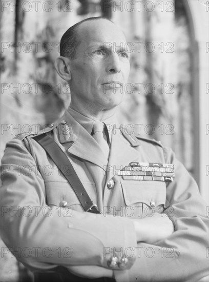 George II, King of Greece, portrait photograph, ca. 1942. Creator: Arnold Genthe.