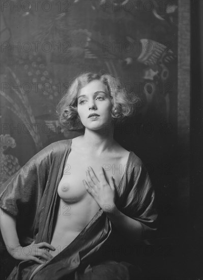 Miss Diane Hubert, portrait photograph, 1927 June 26. Creator: Arnold Genthe.