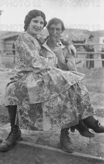 Movie set for a western, between 1896 and 1942. Creator: Arnold Genthe.