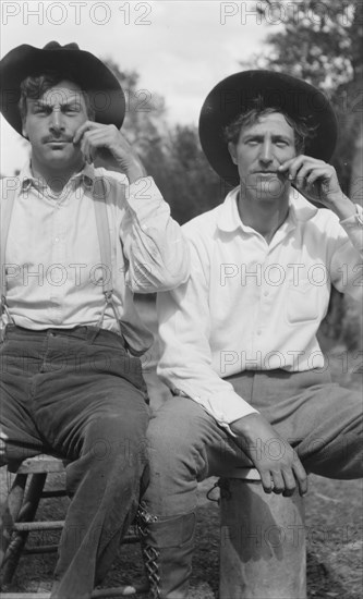 Movie set for a western, between 1896 and 1942. Creator: Arnold Genthe.