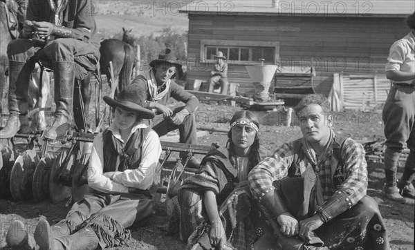 Movie set for a western, between 1896 and 1942. Creator: Arnold Genthe.