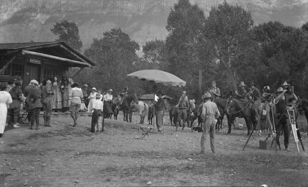 Movie set for a western, between 1896 and 1942. Creator: Arnold Genthe.