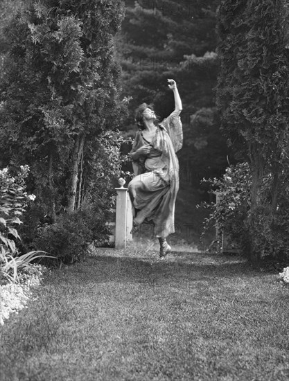 Scene from Sanctuary, A Bird Masque, by Percy MacKaye, in rehearsal for first...New Hampshire, 1913. Creator: Arnold Genthe.