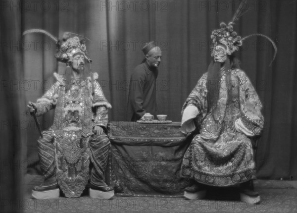 Scenes from the play called the Yellow Jacket by George C. Hazelton and Benrimo, 1913. Creator: Arnold Genthe.