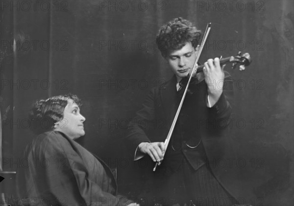 Mr. Tosha [sic] Seidel and an unidentified woman, portrait photograph, 1918 May 13. Creator: Arnold Genthe.