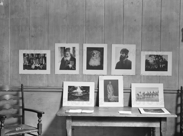 Exhibition of Arnold Genthe photographs at the Guild Hall, East Hampton, Long Island, 1933. Creator: Arnold Genthe.