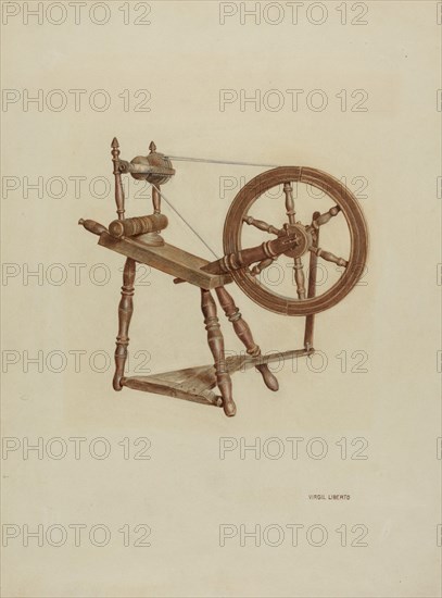 Spinning Wheel, c. 1939. Creator: Virgil A. Liberto.