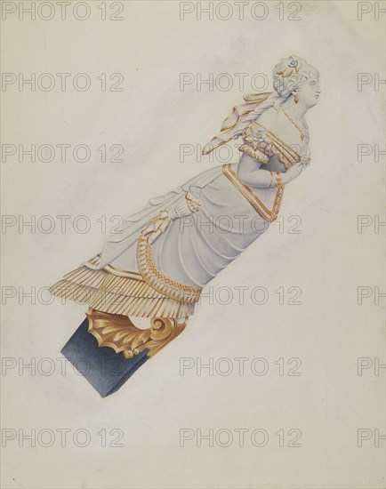 Figurehead: "Belle of Bath", 1935/1942. Creator: Alton K. Skillin.