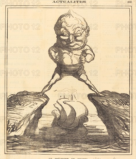 Le Président de Rhodes, 1871. Creator: Honore Daumier.