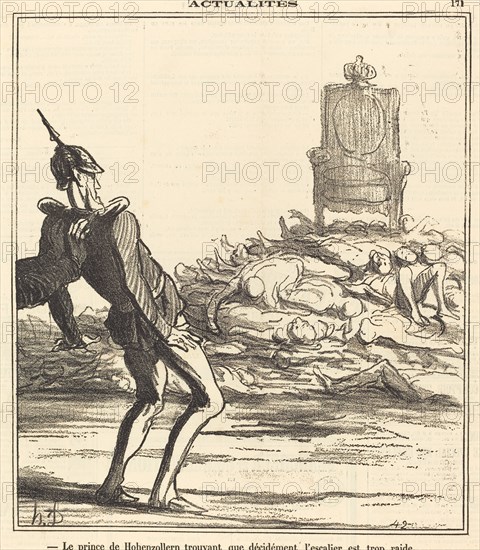 Le Prince de Hohenzollern..., 1870. Creator: Honore Daumier.