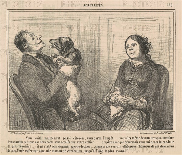 Vous voila maintenant passe citoyen, 19th century. Creator: Honore Daumier.