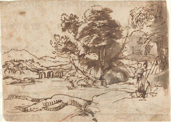 River Landscape, c. 1635/1638. Creator: Claude Lorrain.