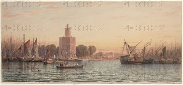 The Harbor of Seville, 1867. Creator: Samuel Colman.