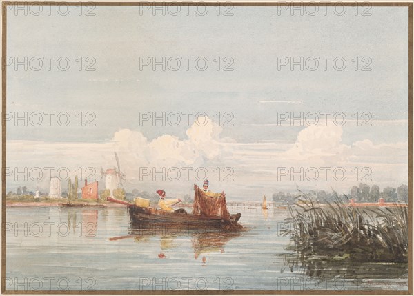 The Thames at Battersea, 1824. Creators: David Cox, David Cox the elder.