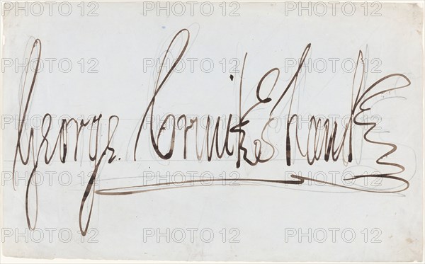 George Cruikshank (decorative signature). Creator: George Cruikshank.