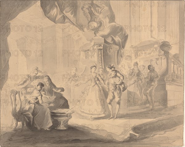 Dance in a Palace, c. 1770/1775. Creator: Luis Paret y Alcazar.