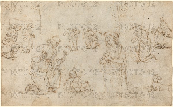 The Adoration of the Shepherds, c. 1517. Creator: Perugino.