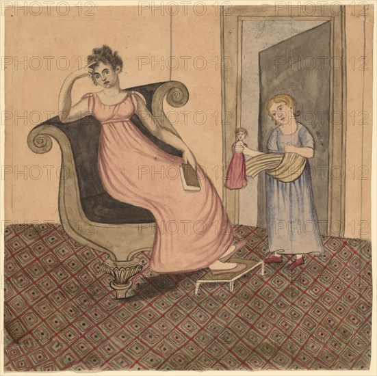 Mother and Child, c. 1815. Creator: Eunice Pinney.